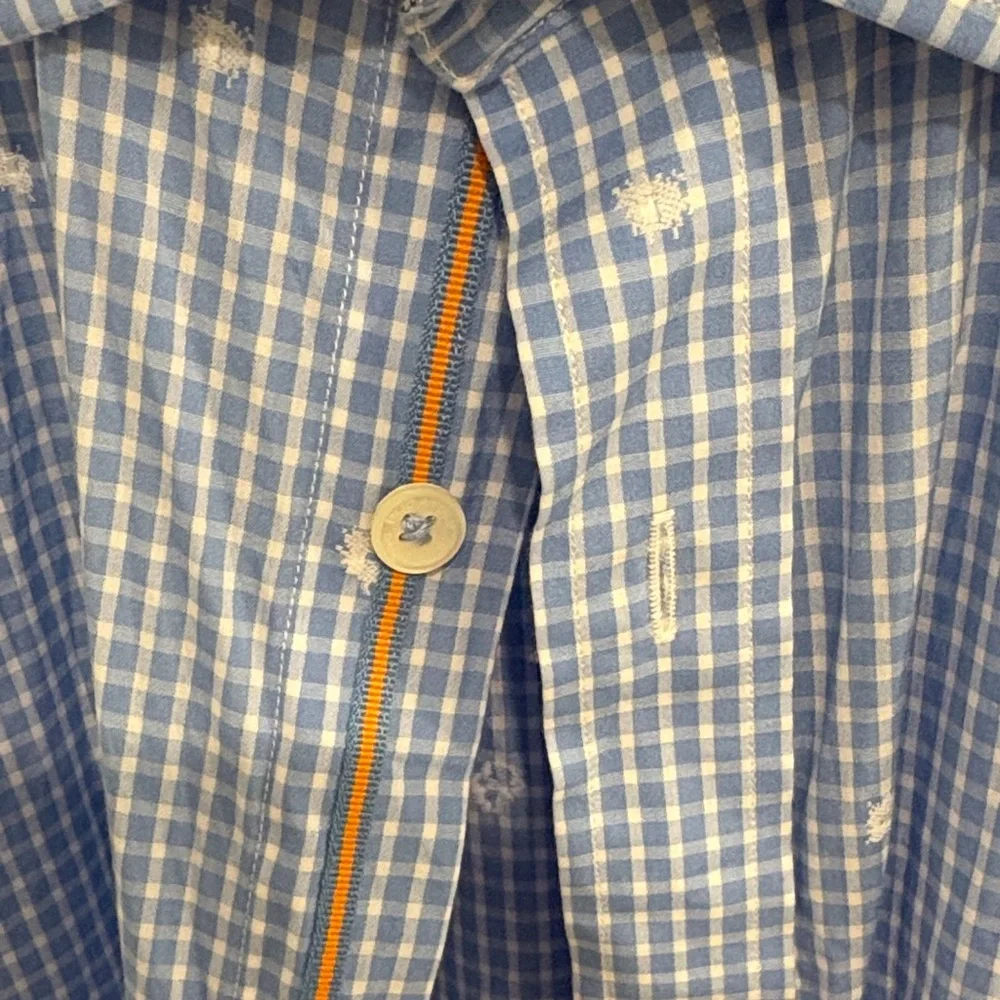 Men's Blue Bugatchi Shirt - Picture 4 of 5